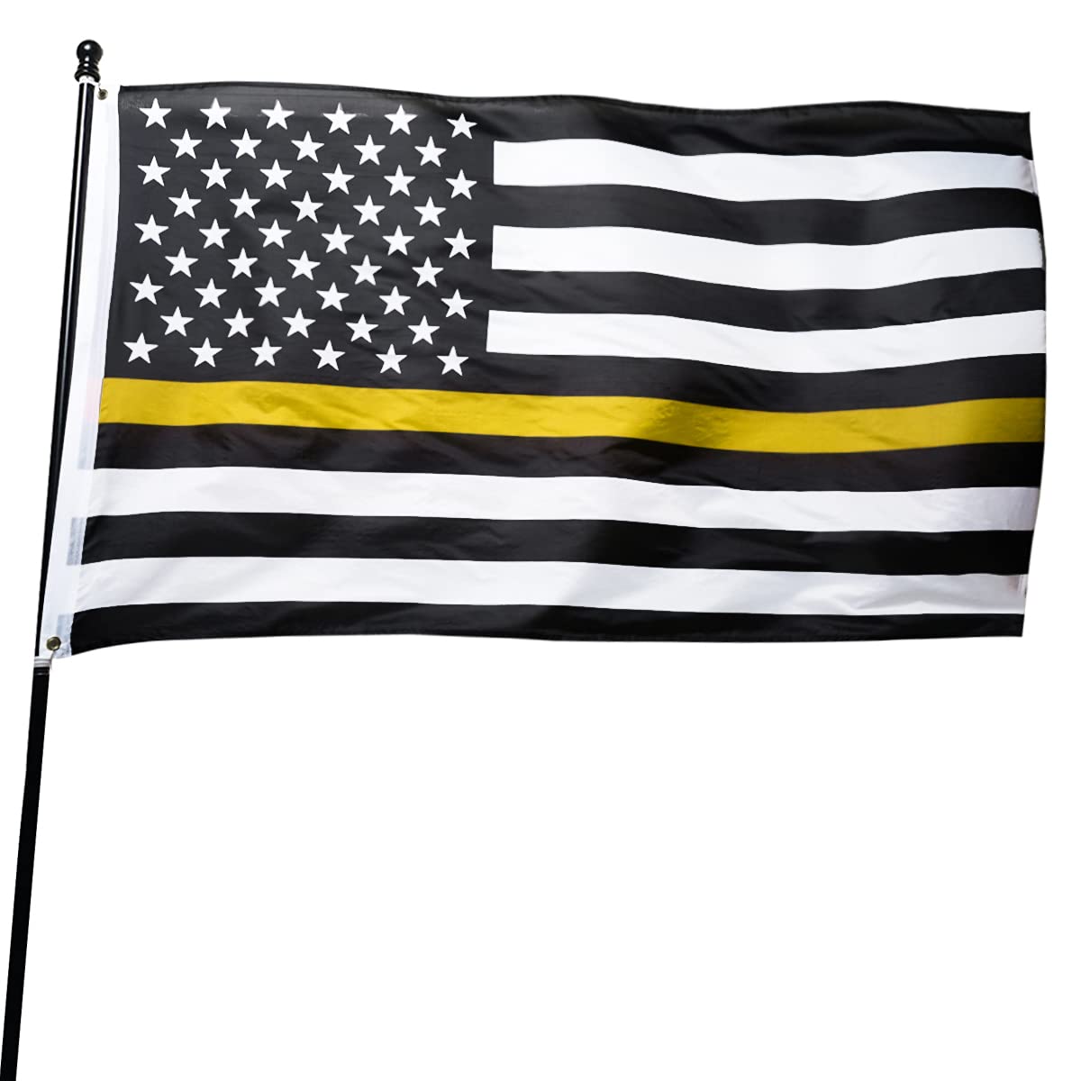 DANF Thin Yellow Gold Line Law Enforcement Correctional Corrections Guards Officers 3x5 Feet Flag with Grommets