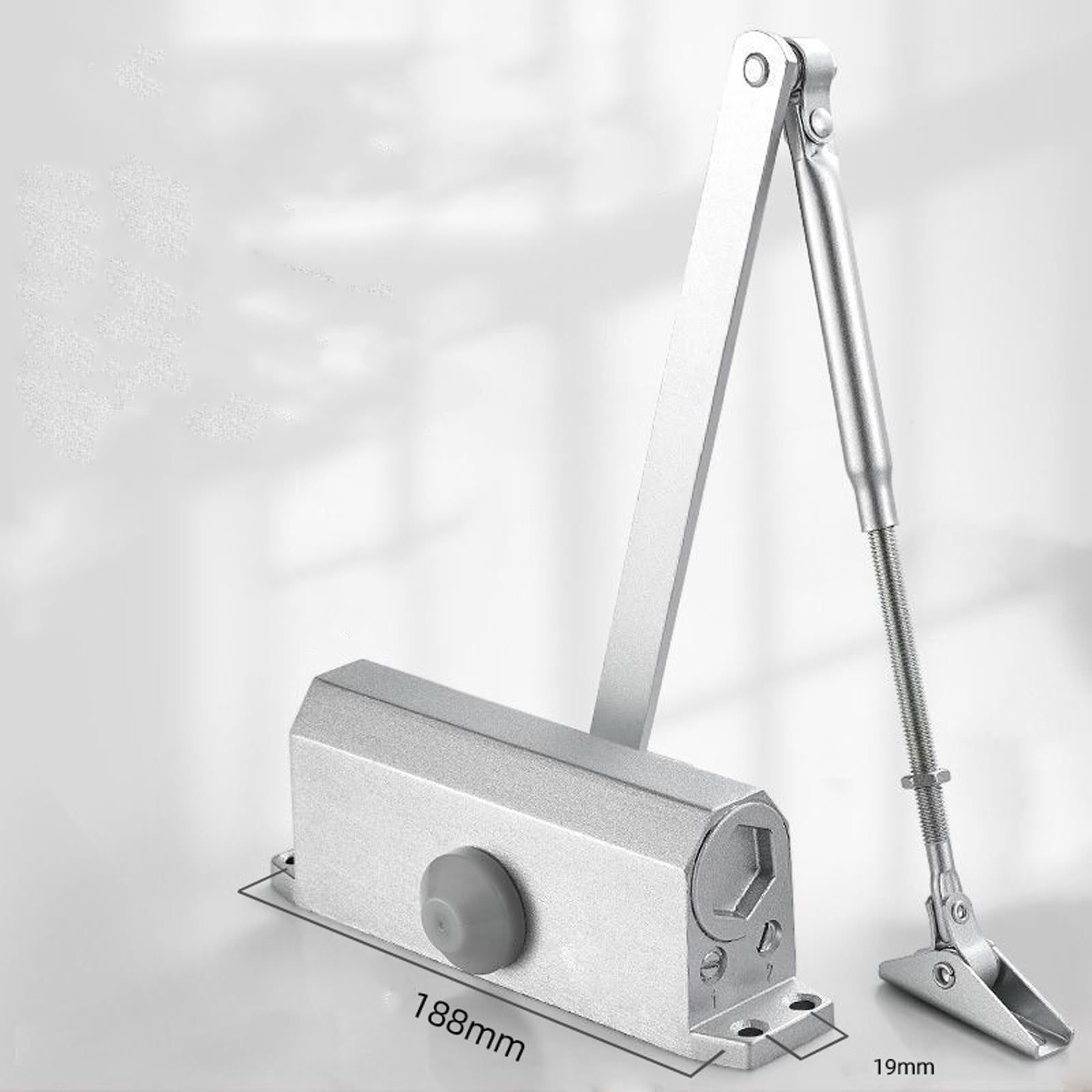 Anhoer Door Closer Shutter Automatic Door Closer Adjustable Control Spring Hydraulic Door Closure 45-60kg BS EN 1154 Certified Closing Speed Adjustable - Image 2