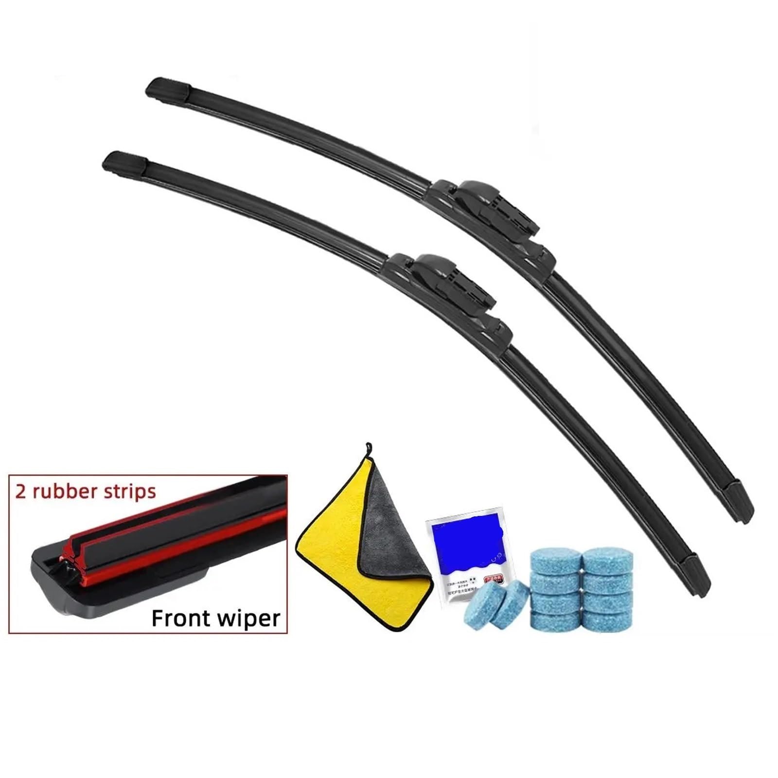 Spazzole di ricambio per tergicristalli Adatto per Opel Astra JGTC 2009-2015Anteriore Parabrezza Posteriore Tergicristalli Accessori Auto Doppia Gomma Auto Tergicristallo Spazzole
