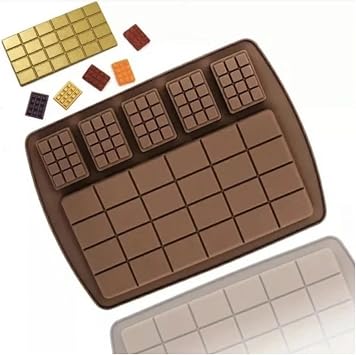 Silico World Silicone Mini And Large Tablet Chocolate Mold, Brown