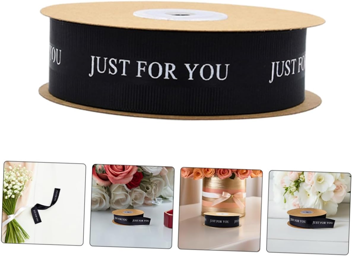 3 Rolls Black Grosgrain Wedding Ribbon 10 Meters Each for Floral Bouquets Wrapping DIY Crafts Party Decoration