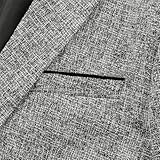 Allthemen Mens Casual 1 Button Blazer Slim Fit Blazer Jacket Lightweight Suit Jackets Grey 3XL - Image 5
