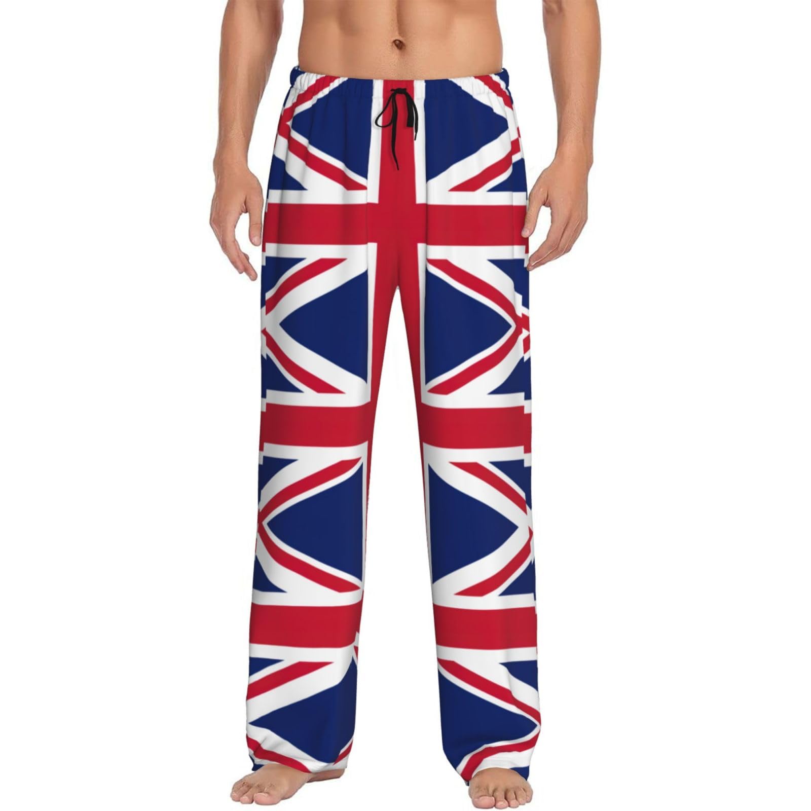 British Flag Mens Pajama Pants Pajama Bottoms Loose Long Pj Pant Sleepwear Lounge Pants With Pockets