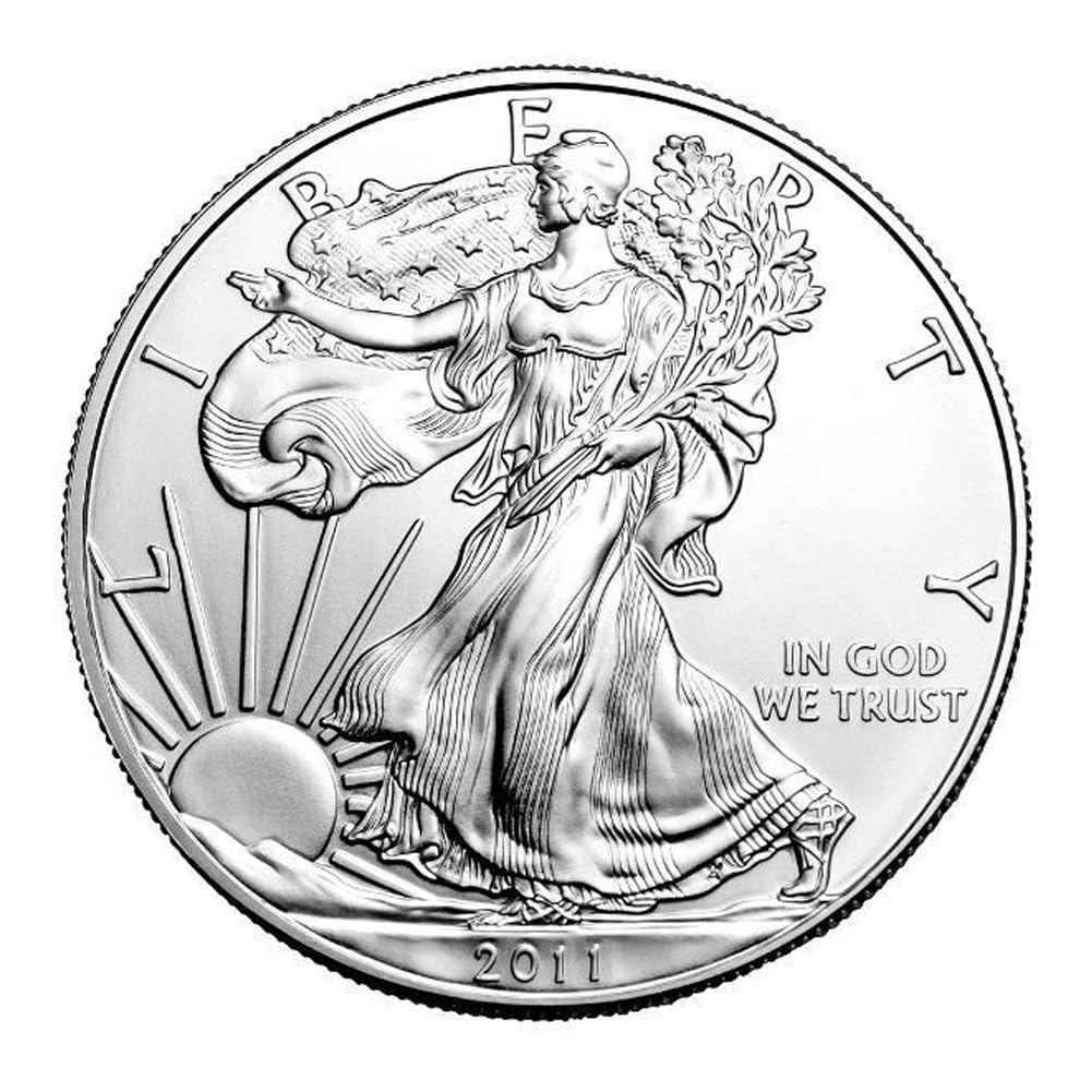 USA 2011 $1 American Silver Eagle Coin - No Mint Mark Bullion - Uncirculated Condition