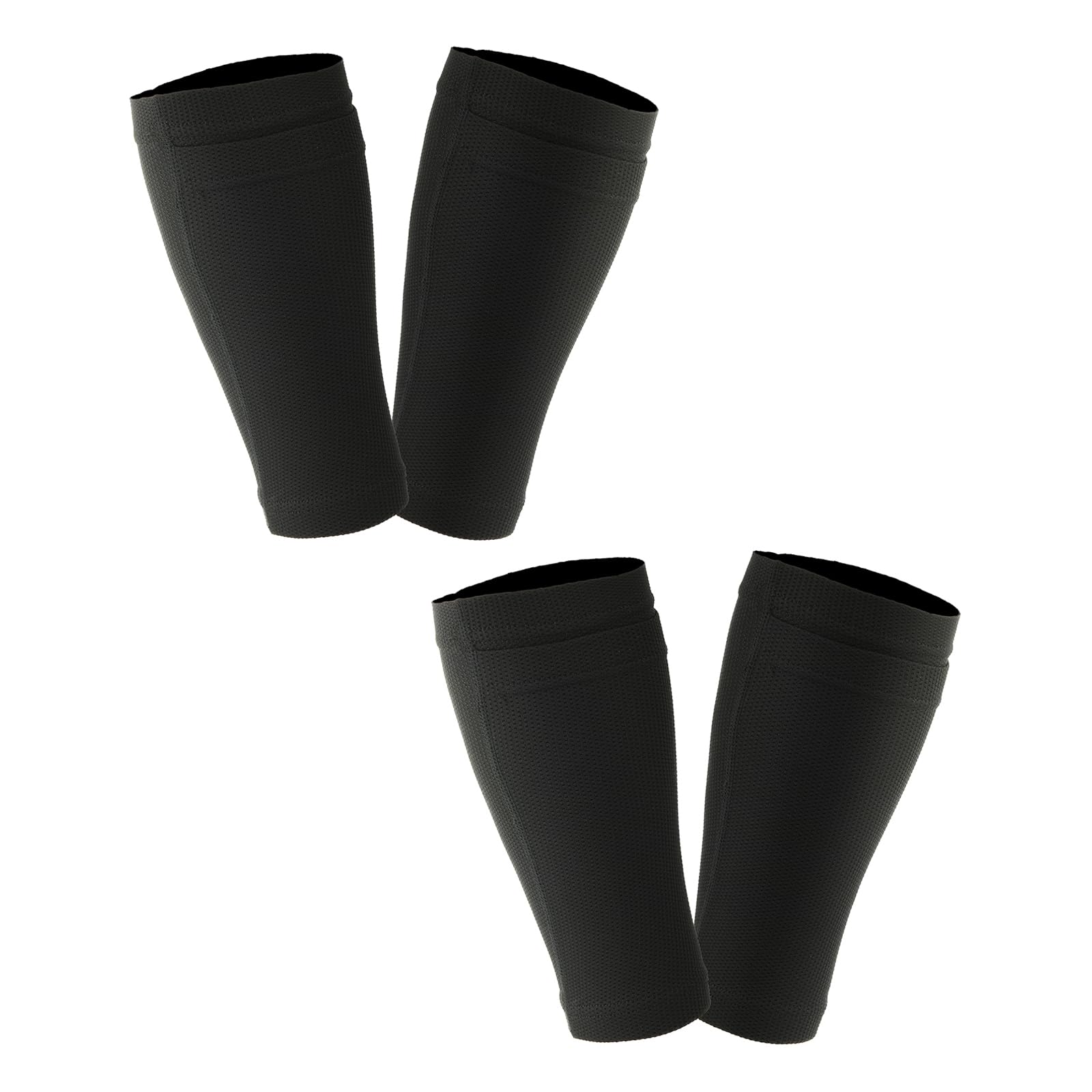 Cosmos 2 Pairs Shin Guard Sleeves Soccer Guard Sleeves for Soccer Sports, Black Color