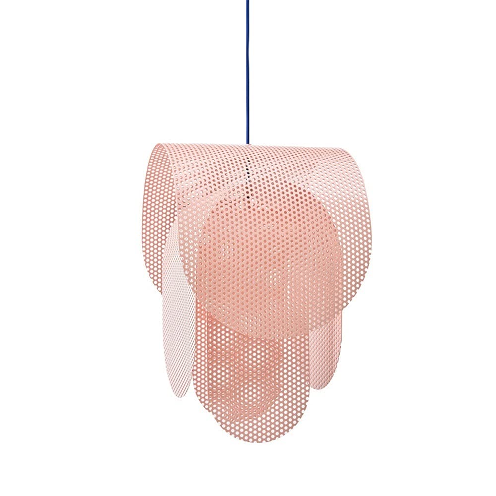 NCKBZYH Nordic Pendant Light Pink Metal Chandelier Lighting Fixture, Modern Drop Ceiling Light Indoor Decor Hanging Lamp, Geometric Chandeliers for Bedroom Cafe Bar, E27 Socket Chaser of Light