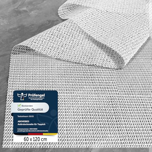 aboveBED sous-Tapis Antidérapant 60 x 120 cm, Antidérapant Tapis Stopper, Tapis Antidérapant Découpable Multifonctionnel pour Moquette Tiroirs Étagères Plateau