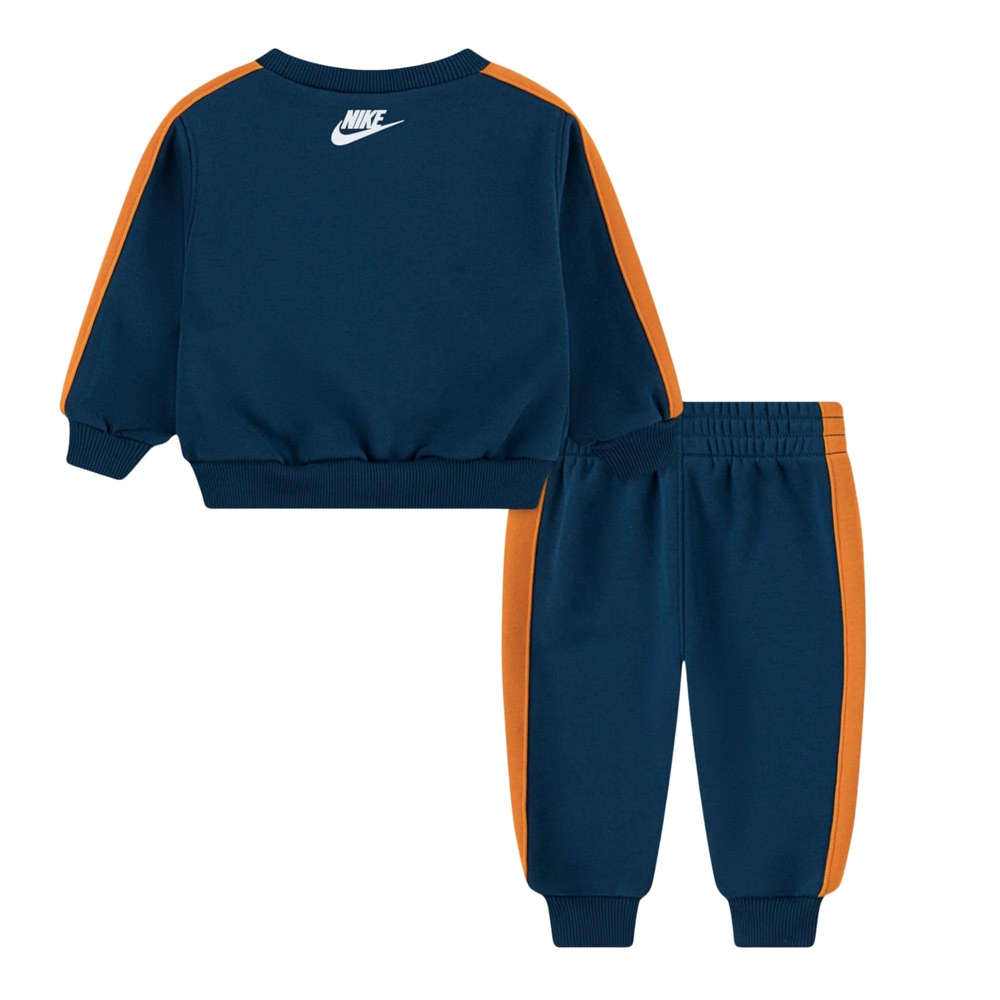 Nike Tuta da Neonati Girocollo Fleece Blu