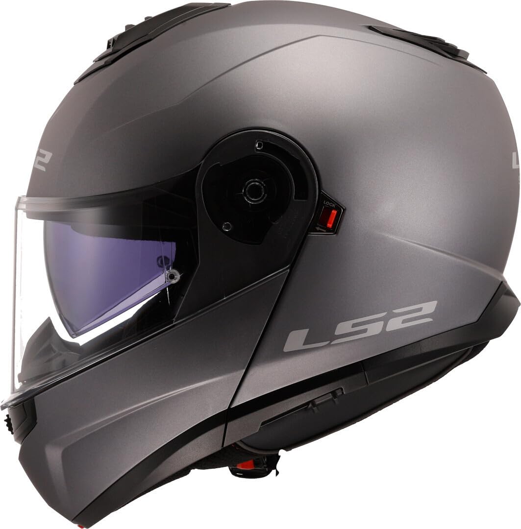 LS2, Casco Moto Modular Strobe II Matt Titanium, L