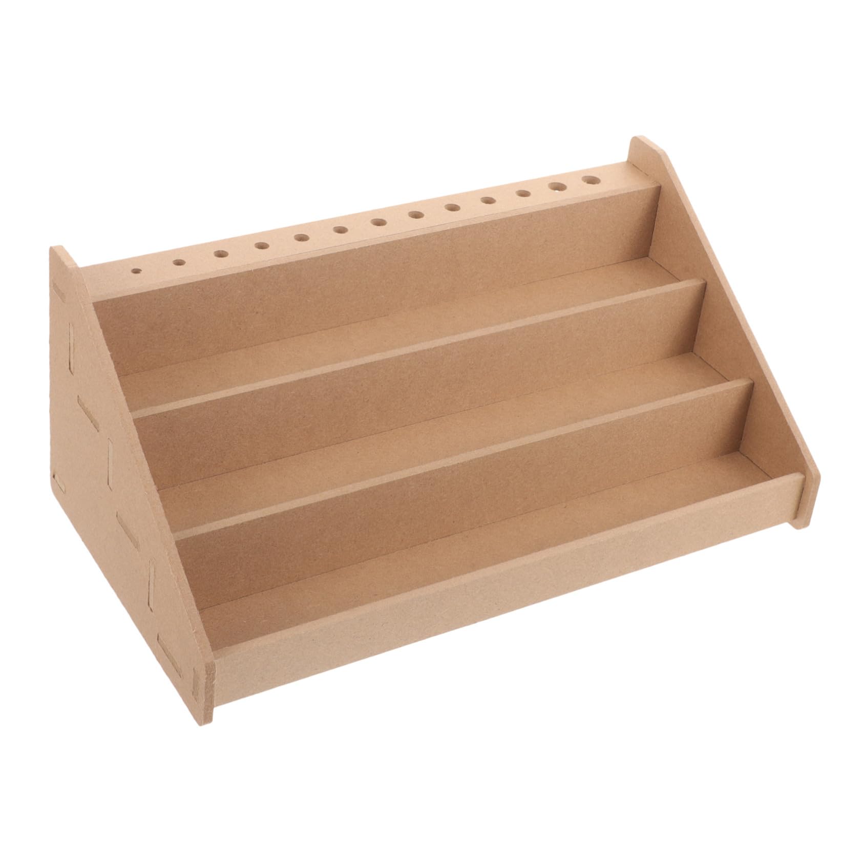 Organisateur peinture acrylique bois avec support pinceaux de table multi-étages