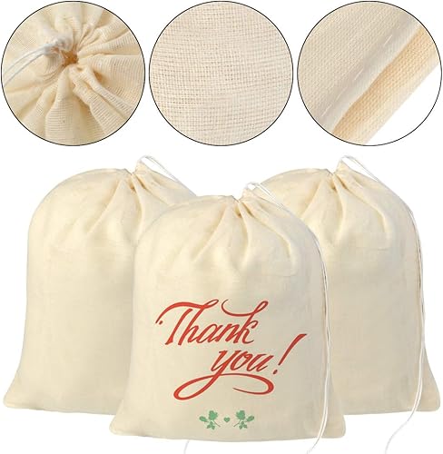 Miniatura 3 de Tayfremn 100 bolsas de algodón con cordón, bolsas de muselina reutilizables, bolsas de algodón natural con cordón, bolsa de regalo a granel, bolsa