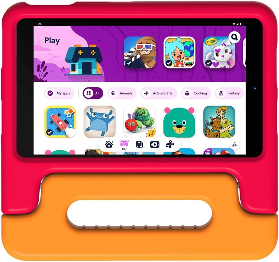 Nokia T10 Kids Edition | Included Case | Android 12 | 8-Inch Screen | Tablet | US Version | 4/64GB | 8MP Camera | Orange/Red