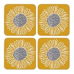 English Tableware Company Artisan Flower Set of 4 Coasters