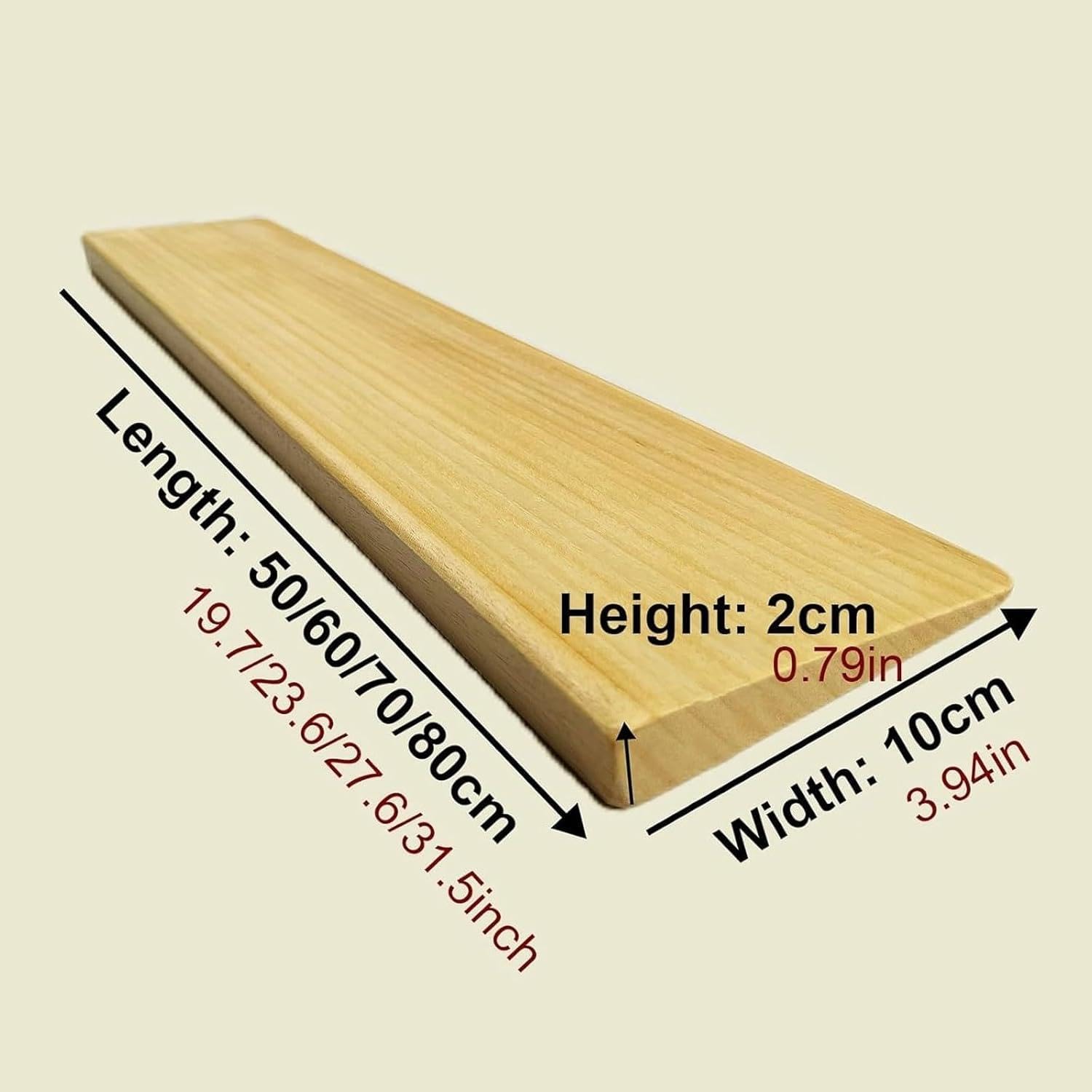 Rampa de madera portátil ligera para acceso a sillas de ruedas, capacidad de 300 kg, diseño antideslizante para escalones y puertas, protección de bordes, 50 x 10 x 2 cm, ideal para aceras