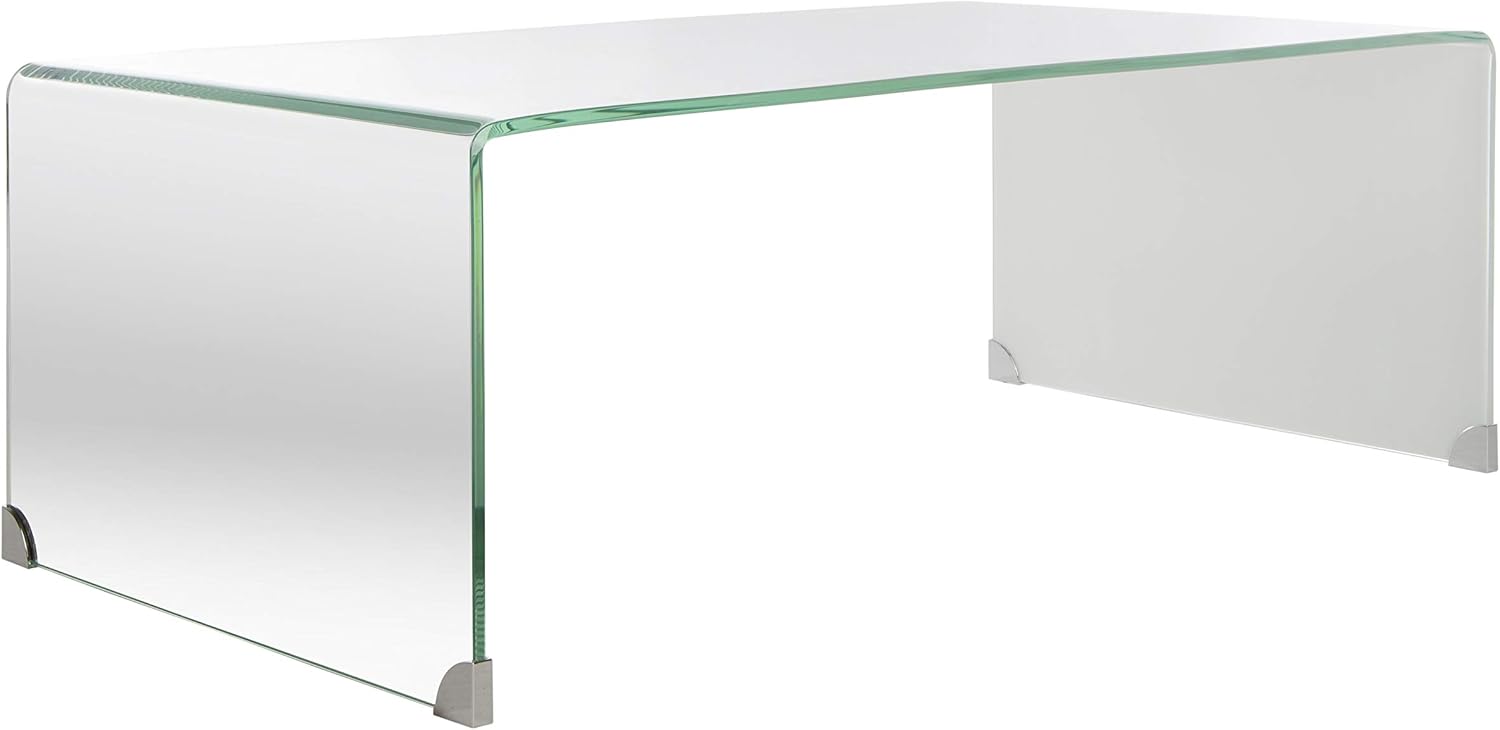 Safavieh Home Collection Crysta Clear and Blue Ombre Glass Coffee Table