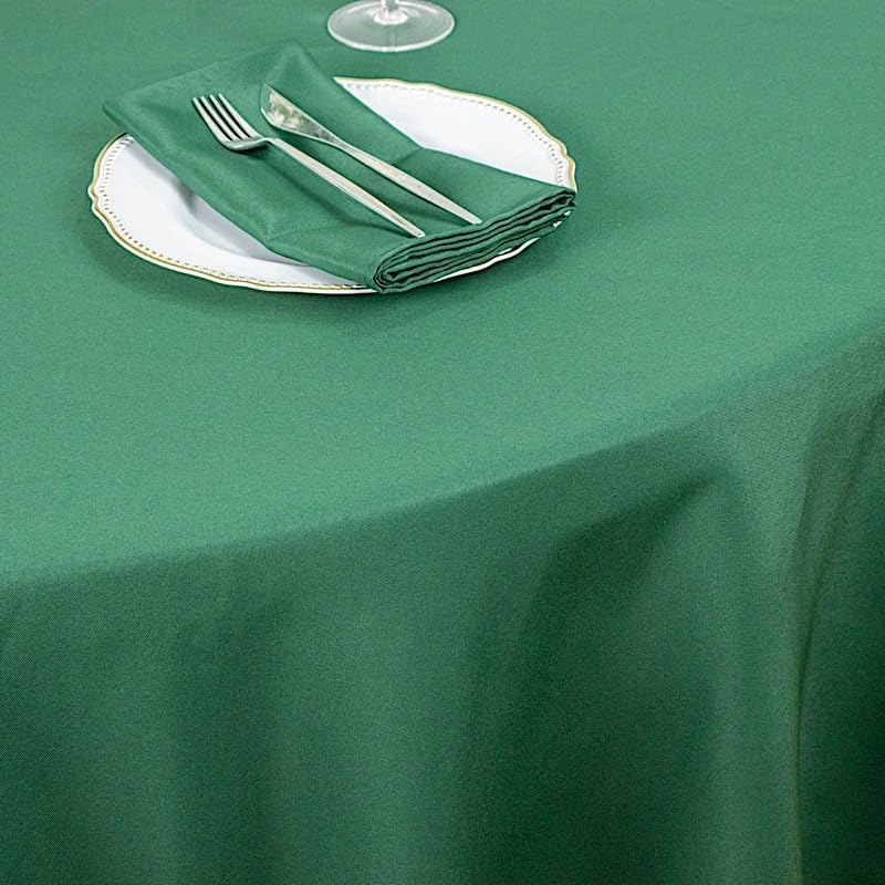 Miniatura 8 de Manteles redondos de tela prémium de 120 pulgadas, color verde cazador, manteles de tela para bodas, fiestas, recepción, banquetes, eventos, cocina