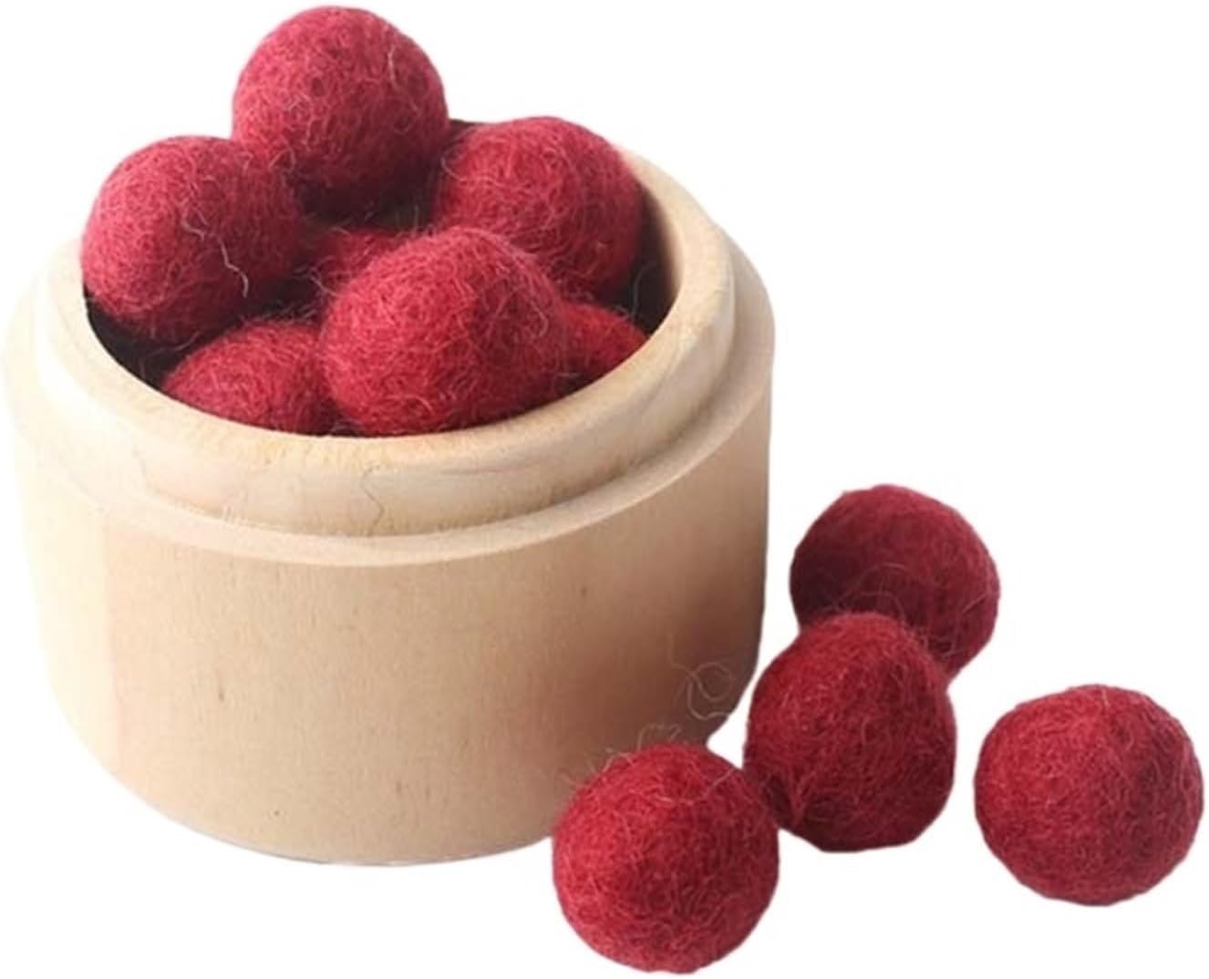 Wool Felt Balls 100PCS 20mm Wool Felt Balls DIY Hanging Accessories Candy Color Pom Ball for Party Crafts for Crafts(Camel)