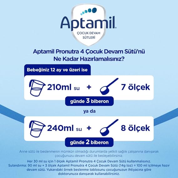 Aptamil 4 Prebiyotikli Çocuk Devam Sütü 800 x 2 Adet 1600 Gr