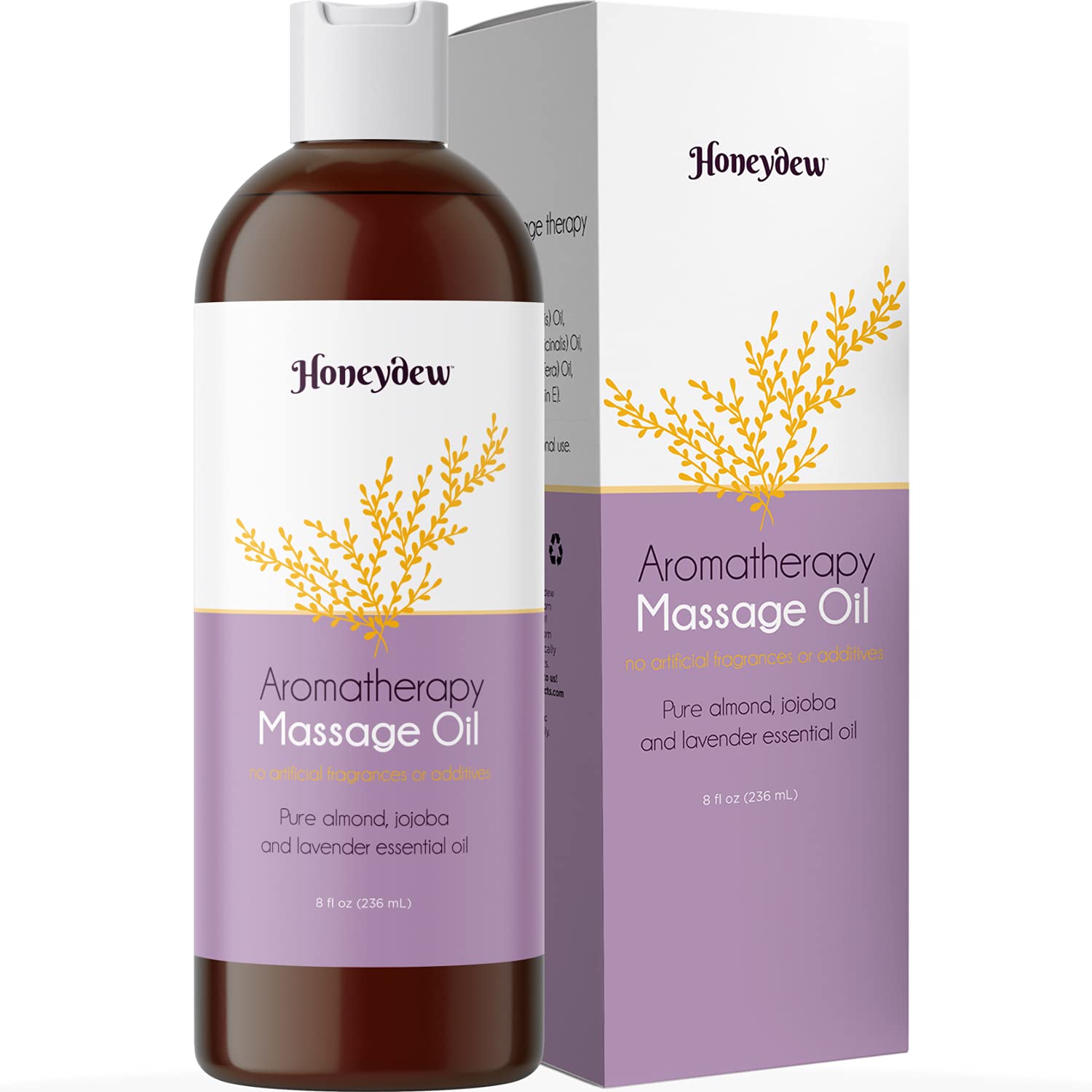 Aromatherapy Massage Oil for Massage Therapy with Pure Jojoba and Almond Oil for Skin Are Enhanced With Relaxing Lavender Essential Oil for Sleep and Wellness Natural Anti Cellulite Body Moisturizer