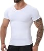 SLIMBELLE Body Shaper for Men V-Neck Elastic Slimming Waist Trainer Tummy Control Compression Shirt Men Base Layer Undershirts Compression top Shapewear