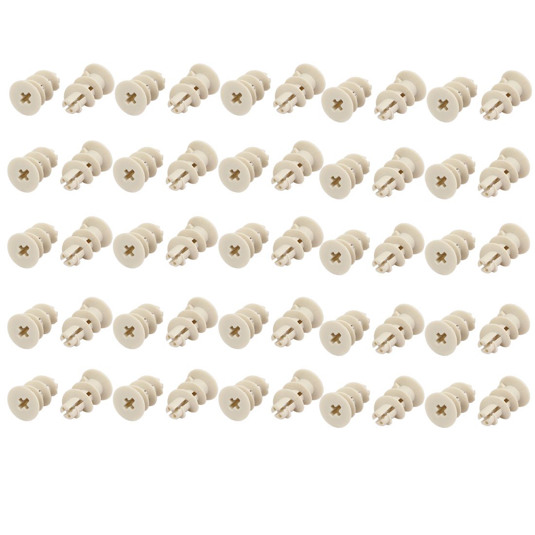 Aexit M4.2 x 25mm Screw Nylon Self Drilling Drywall Hollow-Wall Anchor 50 Sets (196a2de95ed36c2920fb4e6633b5aa69)