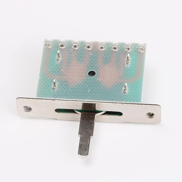 Amazon _ Yibuy 5個入れ シルバー+ホワイト 3ウェイギター・スイッチ ホワイトヒントエレクトリックギターパート付き _ エレキギターパーツ _ 楽器・音響機器