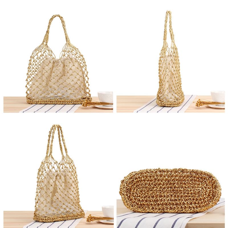 Bolso Tote tejido grande para mujer miniatura 5