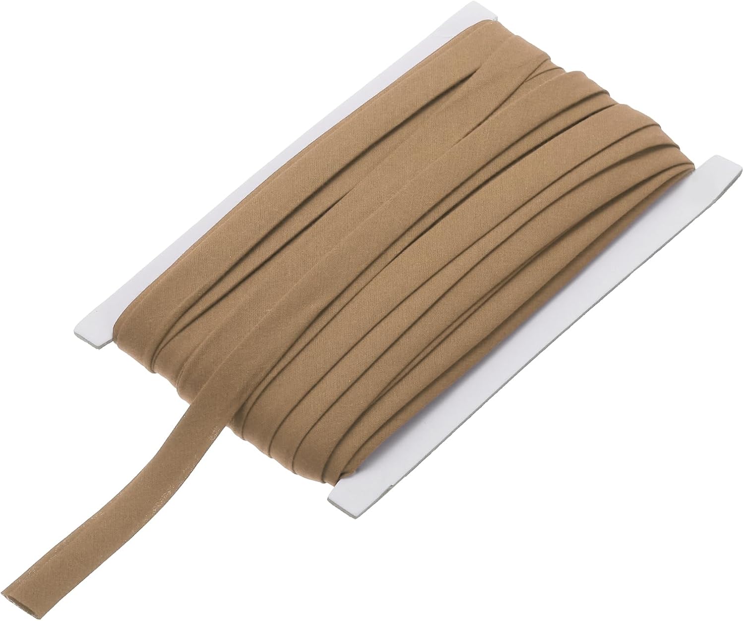 sourcing map 1/2 Inch Double Fold Bias Tape Continuous Bulk Cotton Bias Tape for Sewing Seaming Quilting Hemming Binding Crafts (Coffee 25 Yards)