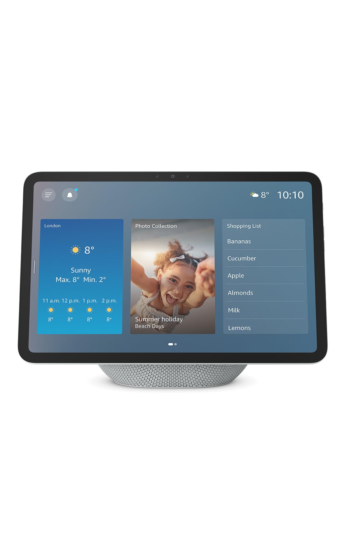 Amazon Echo Show 11, Vibrant Full-HD 11" display with more viewing area, spatial audio and Alexa, Glacier White