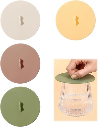 Miniatura 7 de 4 fundas de silicona para bebidas, tapas de silicona de grado alimenticio con sello hermético, tapas universales reutilizables para tazas, tazas de