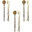 Beadaholique 6-Piece Metal Bobby Pins with Pad for Gluing, 10mm, 22K Gold