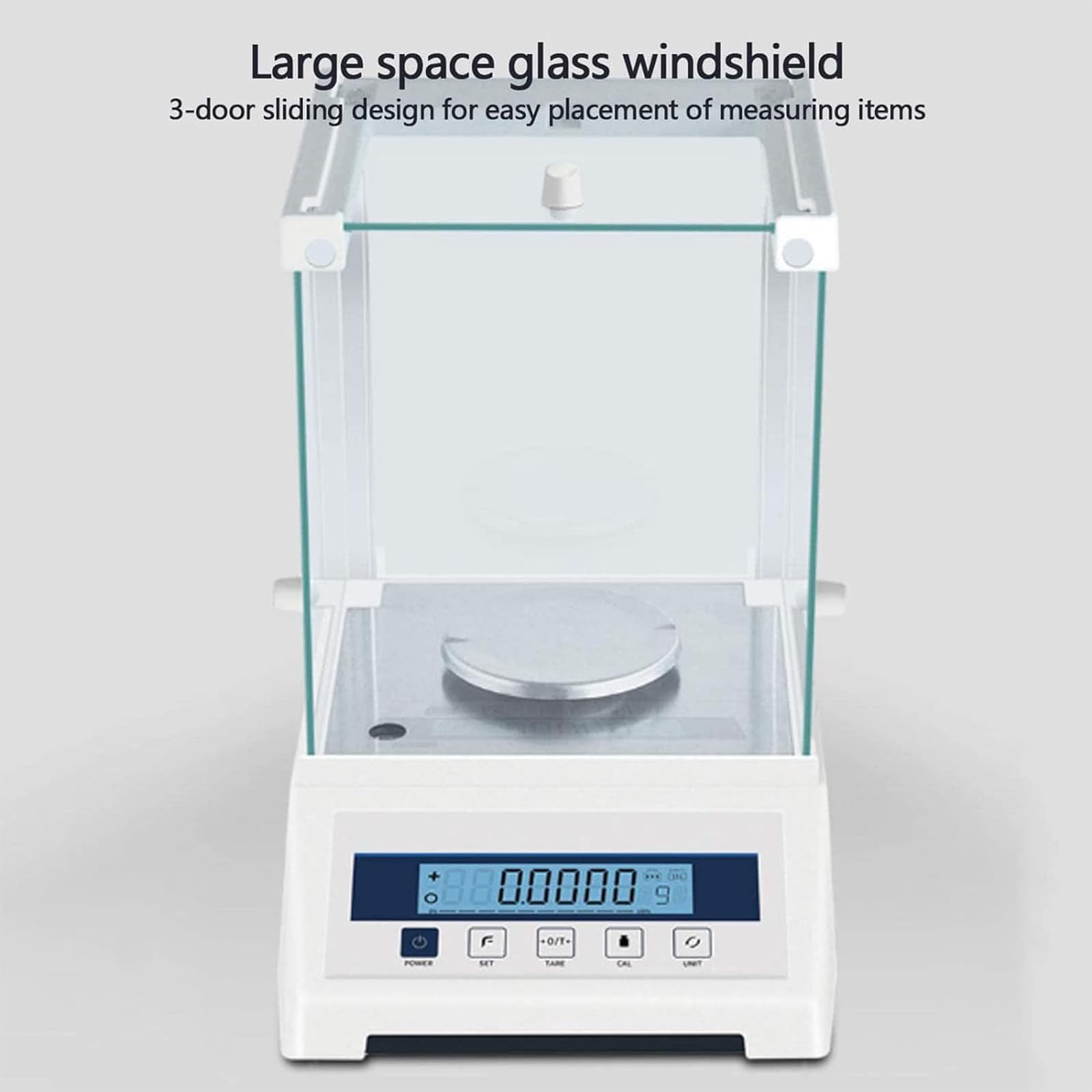 Bilancia Analitica, Bilancia da Laboratorio con Precisione di 0,0001g | Display LCD e Paravento in Vetro, Capacità di 100/120/200/220g, Piedini Antiscivolo, per Gioielli(200g/0.0001g)