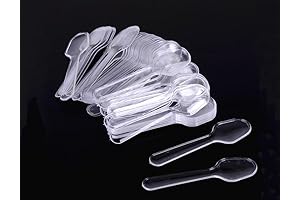 500 Disposable Clear Plastic Mini Spoons for Desserts