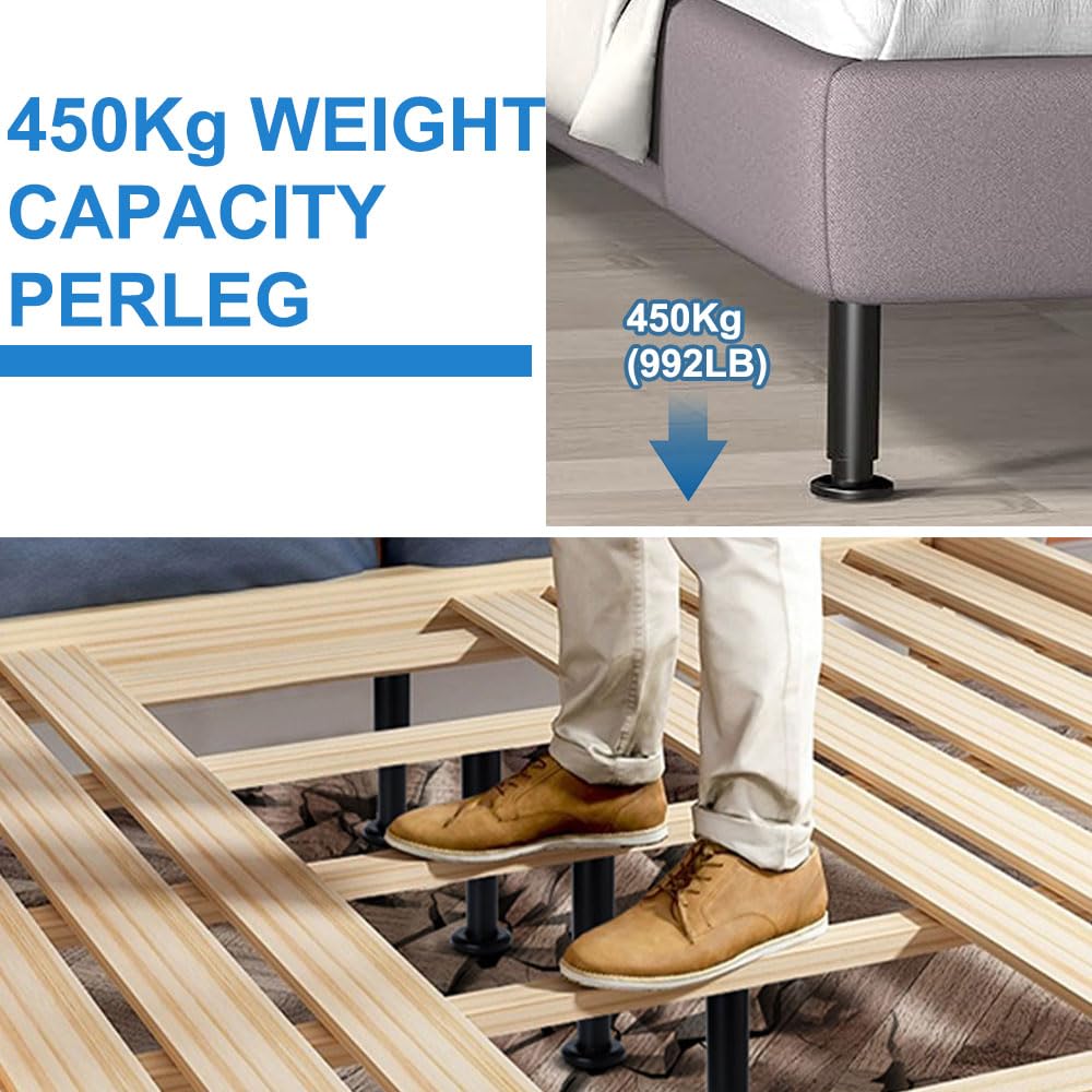 Eleechen 4 Pcs Bed Legs Adjustable, 4.7-7inch (12-18cm) Furniture Leg Table Legs - Image 4