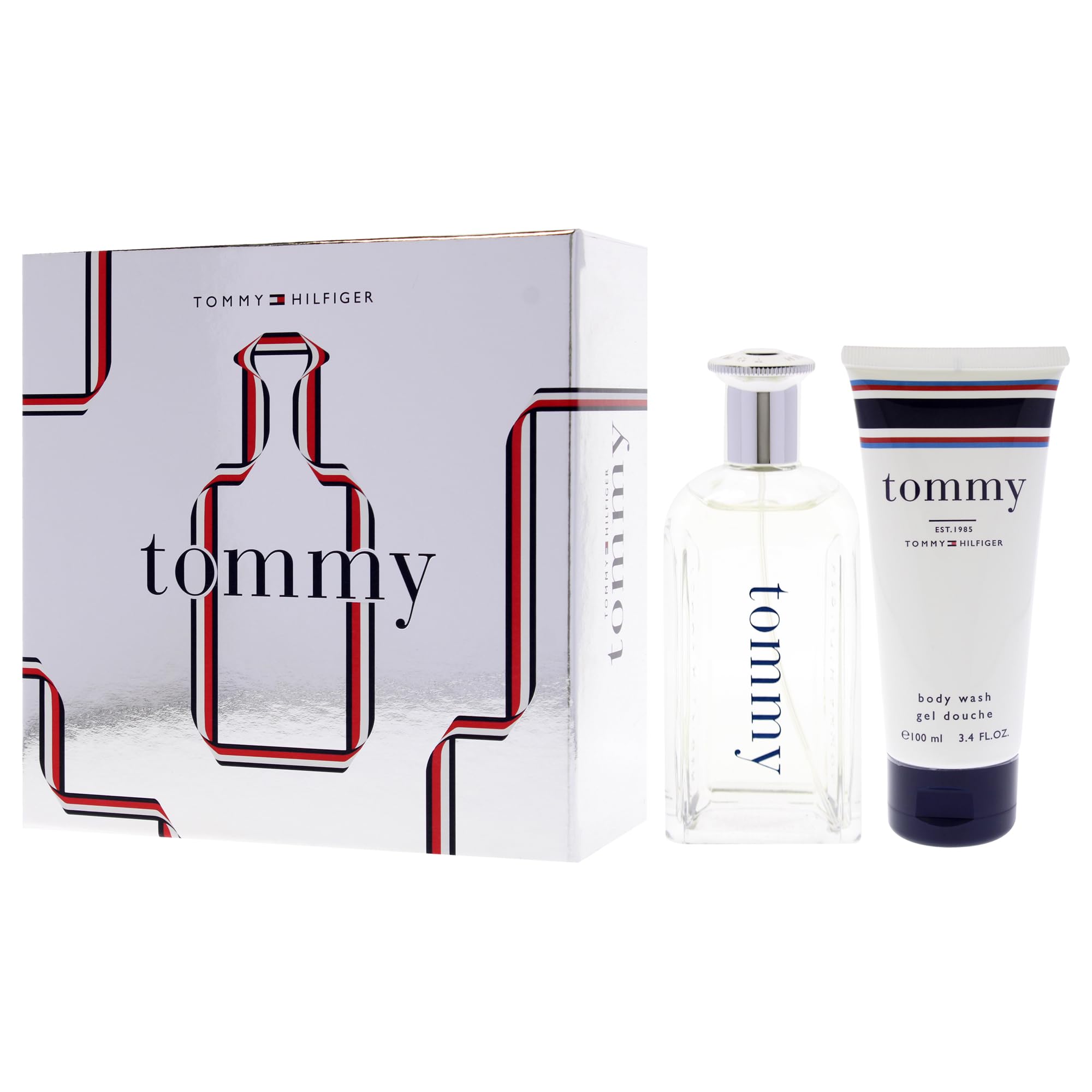 Tommy by Tommy Hilfiger dla mężczyzn – zestaw prezentowy 2-częściowy: 3,4 uncji wody toaletowej w sprayu, 3,4 uncji żelu pod prysznic
