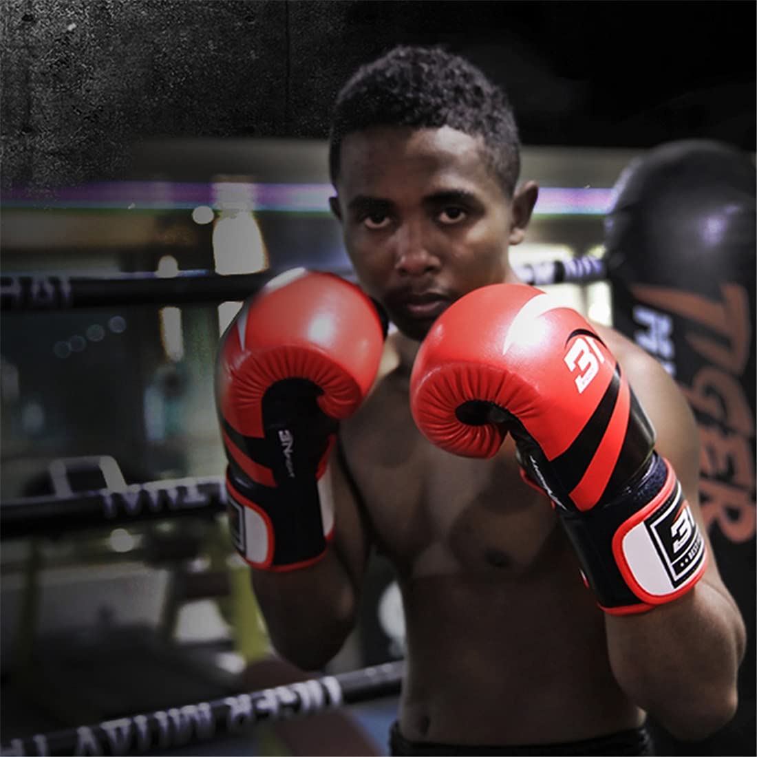 Rękawice bokserskie, rękawice walki szkoleniowej, rękawiczki kickboxing, rękawiczki sparingowe, rękawice ciężkie torby rękawice do boksu, kickboxing, Muay Thai, MMA dla mężczyzn i kobiet,White,16OZ