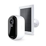 Essential Wireless Security Camera 2nd Gen with Solar Panel - Outdoor & Indoor Wireless Camera with Integrated Spotlight, Color Night Vision, Motion Sensor & DIY Setup - White, 1 Pack, VMK3050