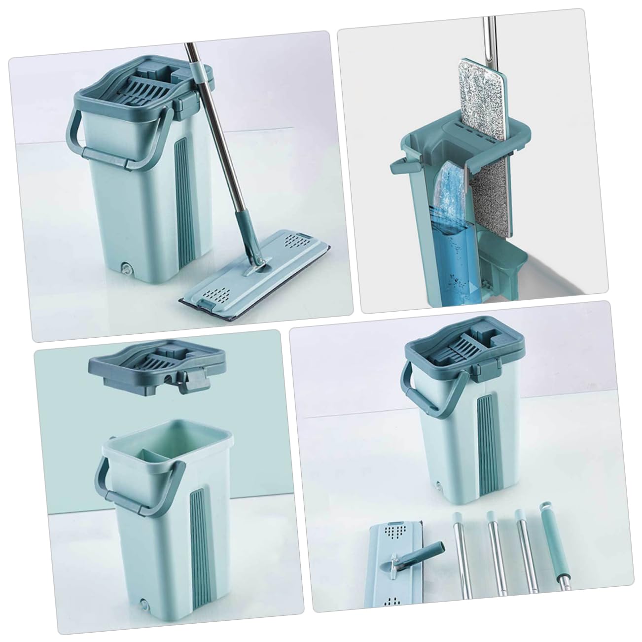 PRETYZOOM Cubos para Fregona Manos Libres Cubos De Microfibra para Limpieza Trapeador Sin Lavado para Polvo Adecuado para Uso Doméstico