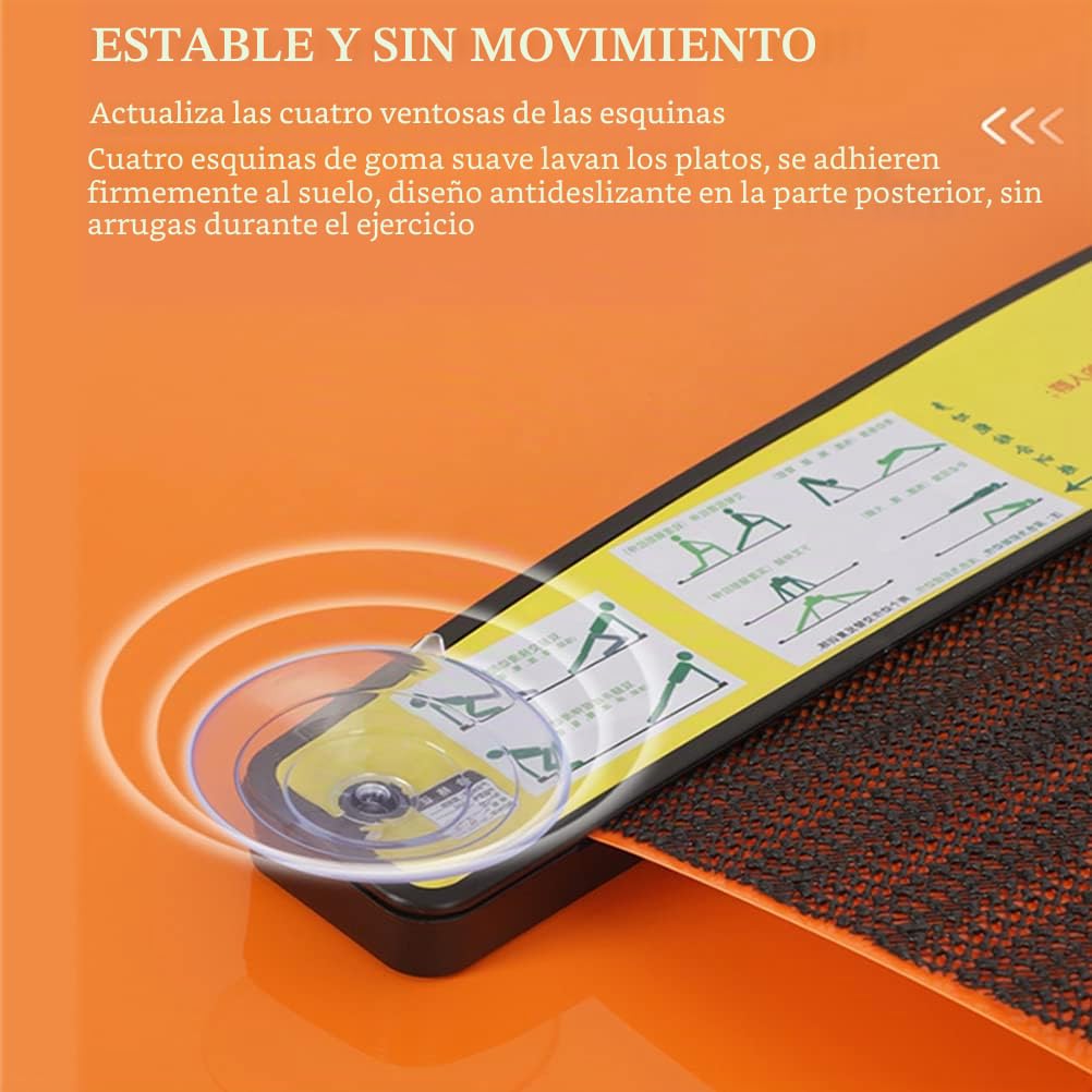 Tabla de Deslizamiento Estera Deslizante Slide Board con topes para Zapatos deslizantes Slimming Exercise Guide Mat para Leg Pot Training Fitness y Athletic