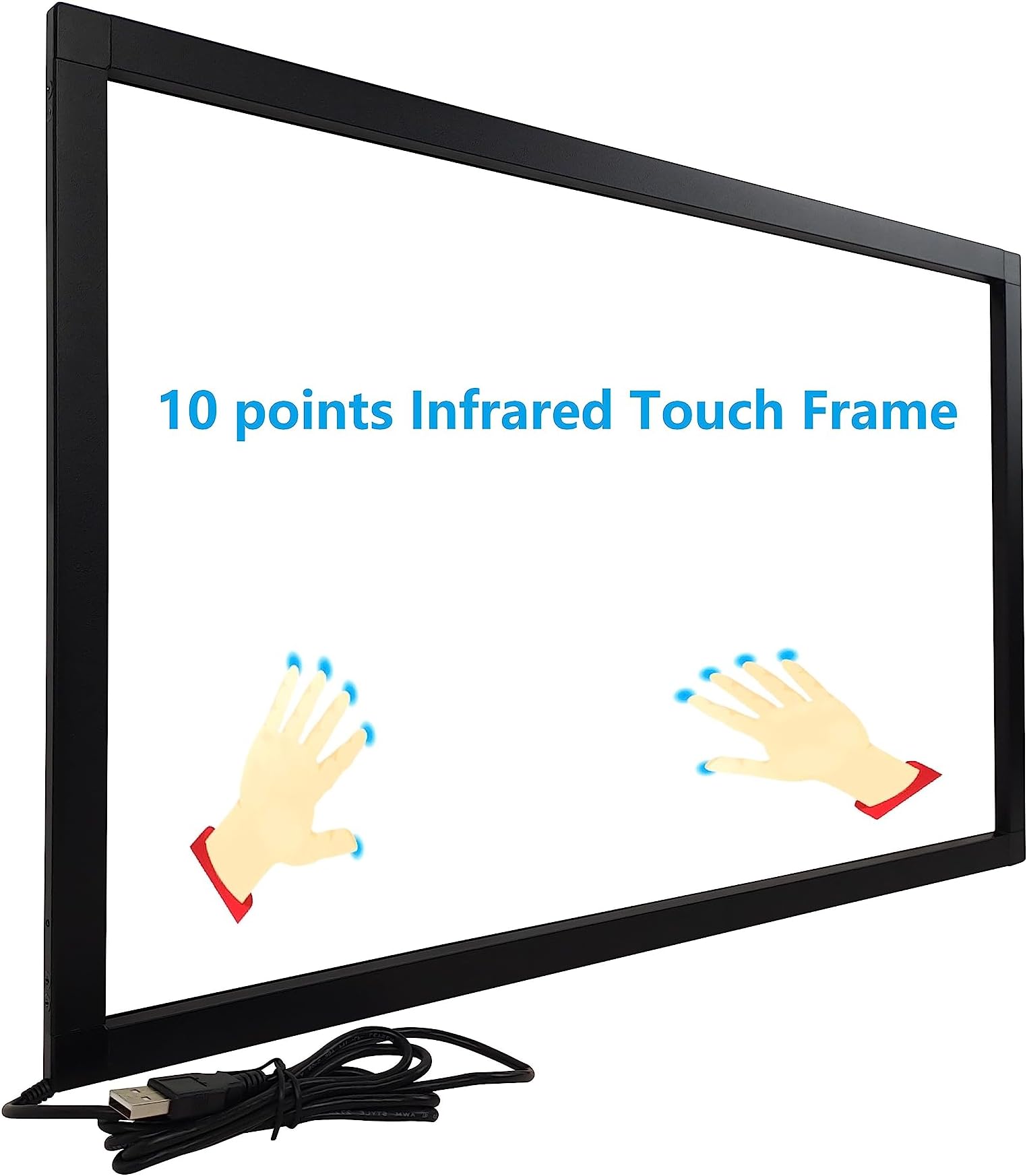 70 Inch 10 Points Interactive Infrared IR Touch Screen Overlay Frame Free Driver, Design for Touch TV, Touch Monitor, Interactive White Board, Touch Kiosks and Digital Signage