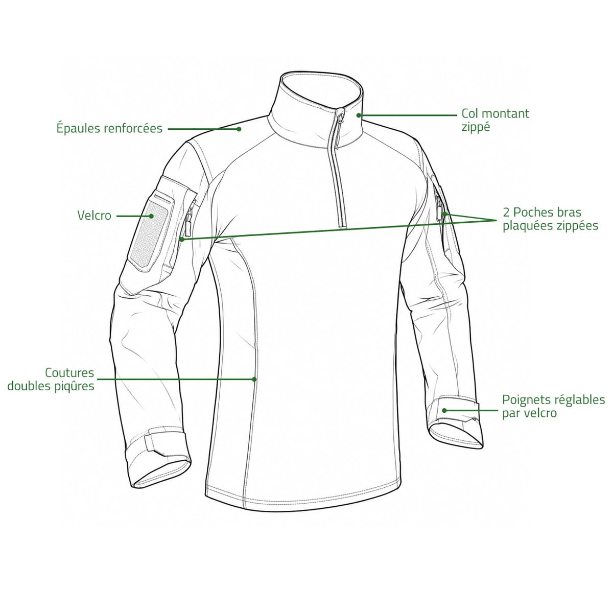 A10 Equipment Gamme Fighter Chemise Mixte (Lot de 1)