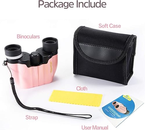 Miniatura 9 de Binoculares 10 veces telescopios de ópera de alta potencia teatro de concierto en vivo enfoque central ligero con estuche blando (rosa)