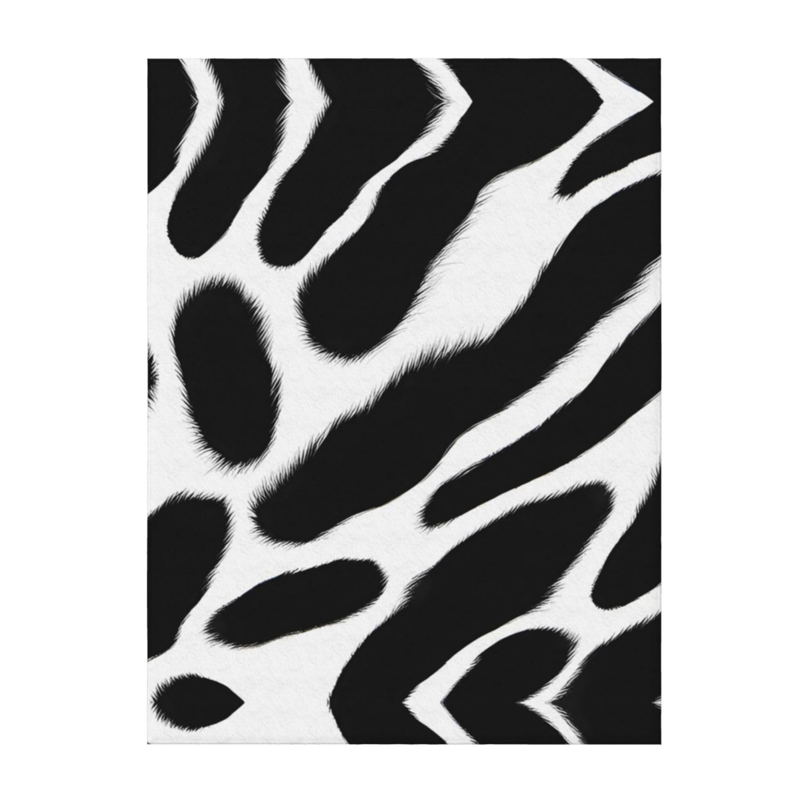 Couverture imprimée cuir noir et blanc jeté de lit chaud canapé plaid