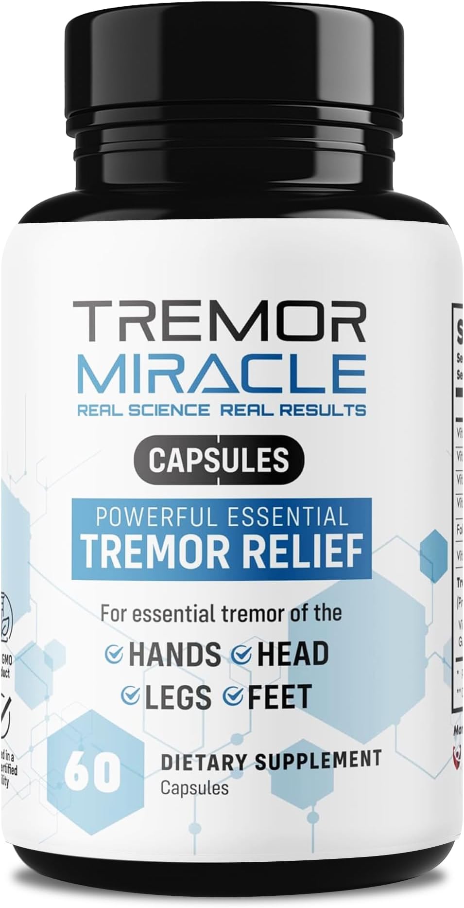 - Real Science Tremor Miracle Capsules – Tremor Relief Supplement and Hand Tremor Aids for Adults – with TremorStop Blend, GABA, and Vitamins for Neurotransmission Support – Made in USA, 60 Caps