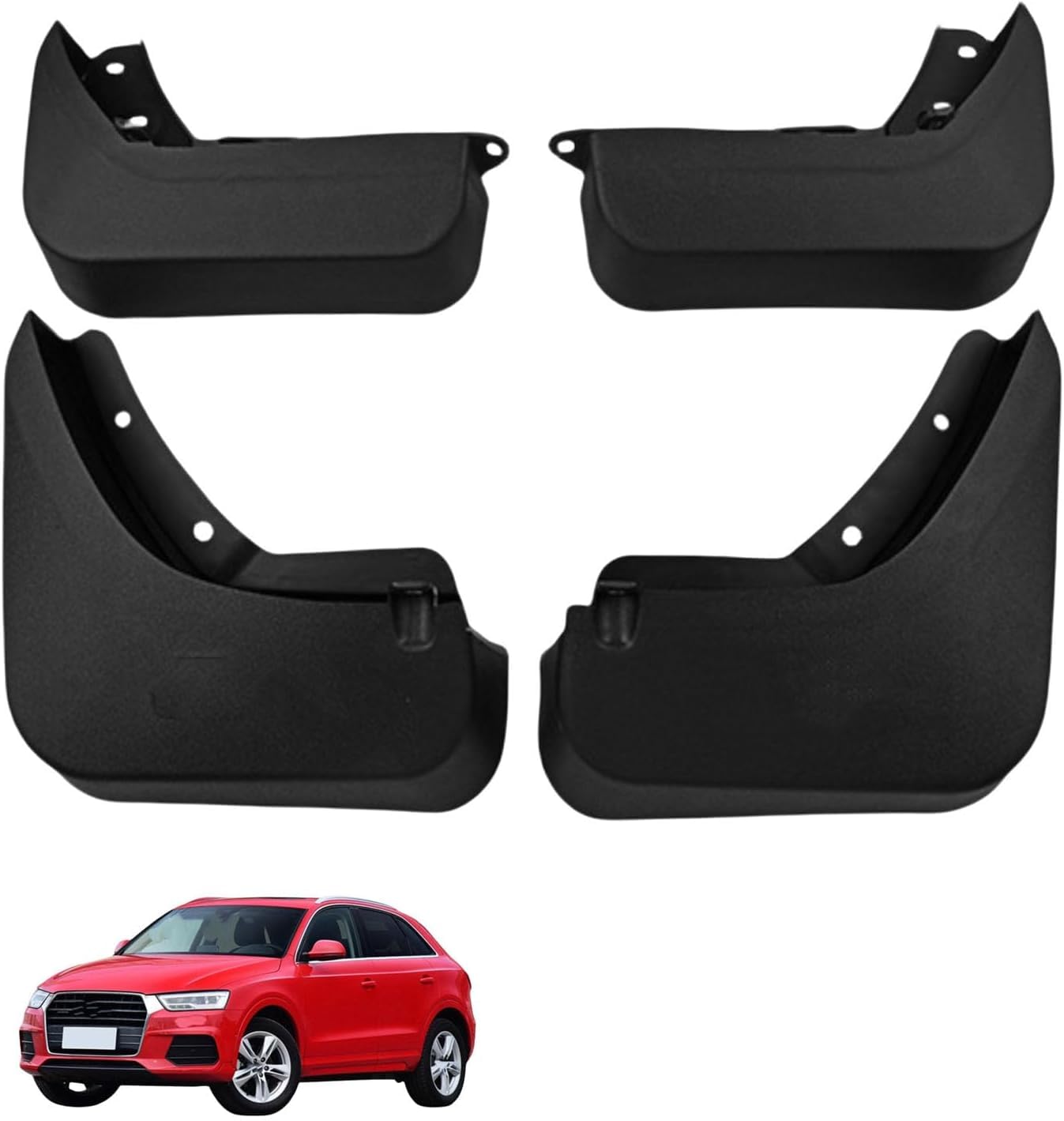 liufangfc 4PCS Heavy Duty Rubber Mud Flaps for Audi Q3 2016-2018
