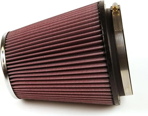 Vista 12 de K&N, RC-1041 - Filtro de aire universal con sistema de abrazaderas cónico. Medidas: brida 6 pulgadas (152 mm); altura 7.5 pulgadas (191 mm), base