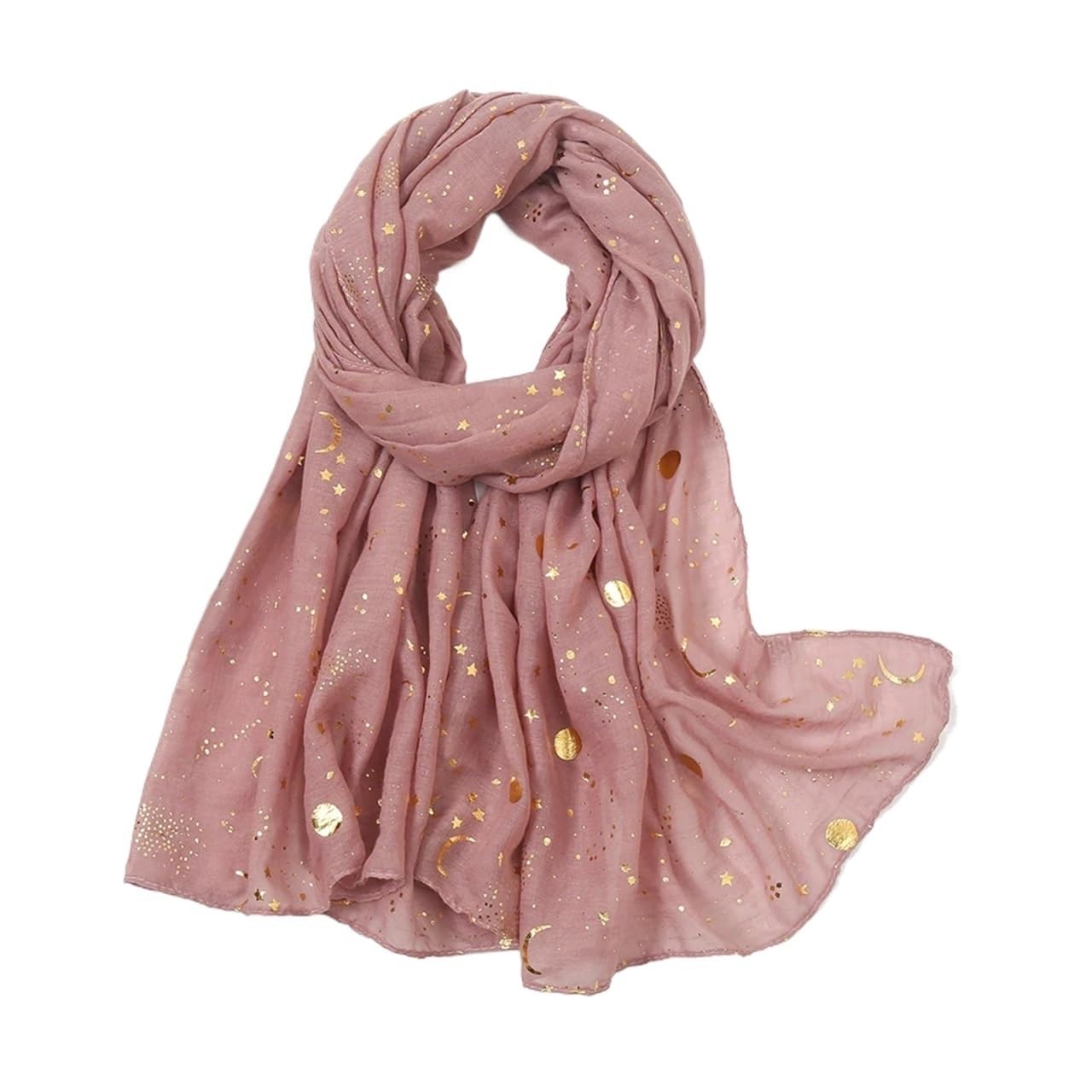Sciarpa di Primavera 2 Pezzi Sciarpa Primaverile da Donna Sciarpa di Cotone Scialli da Donna Stole morbide Sciarpa Primaverile a Turbante(Pink)