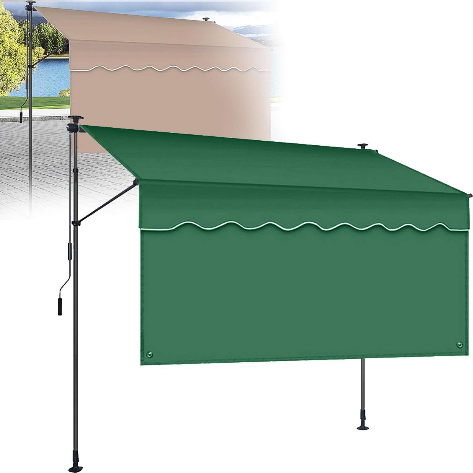 Store pare-soleil résistant aux UV et imperméable pour protéger votre terrasse