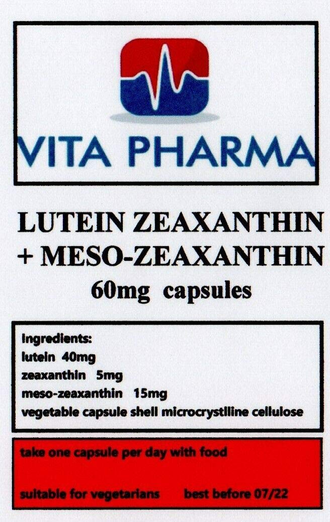 Buy Lutein ZEAXANTHIN + Meso ZEAXANTHIN 60mg, 365 s, 1 Years Supply
