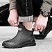 SPKFHD Men's fashionable rain boots - short-topped waterproof and slip-resistant boots - suitable for outdoor use or daily wear (Black,14)